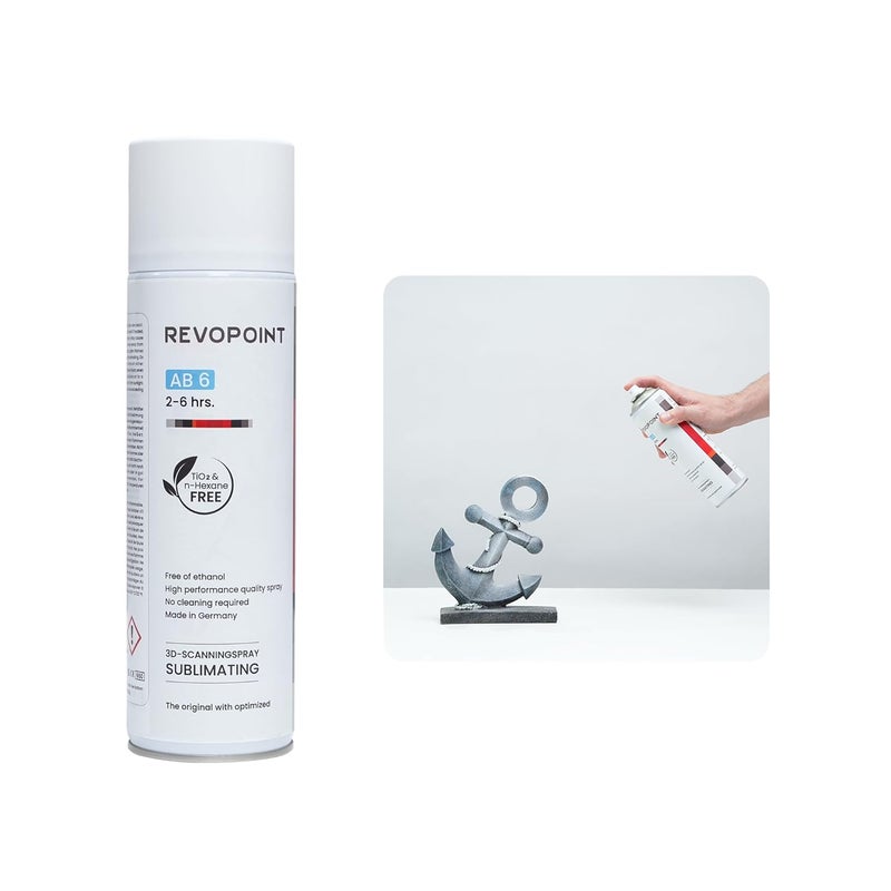 Revopoint 3D Scanning Spray for 3D Scanners, No Cleaning Needed, for Transparent, Reflective or Highly Textured Surfaces Objects, 500ml, AB6 - Image 1